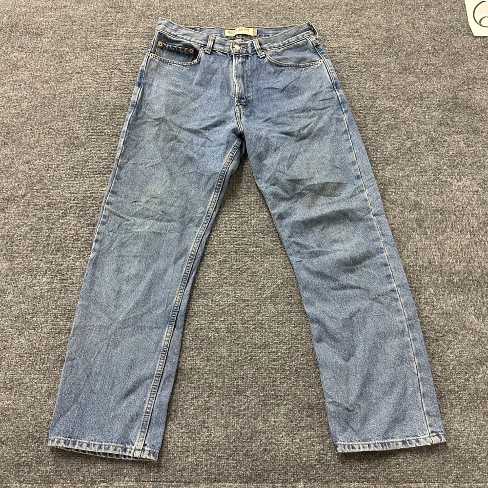 Levi's Jeans Mens Size 33 Blue 505 Regular Fit Straight Leg Denim Casual Good